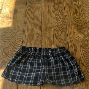 Plaid Black and White Shorts